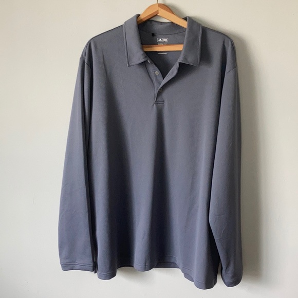 adidas Other - Adidas Climalite Grey Golf Shirt 2XL Long Sleeve